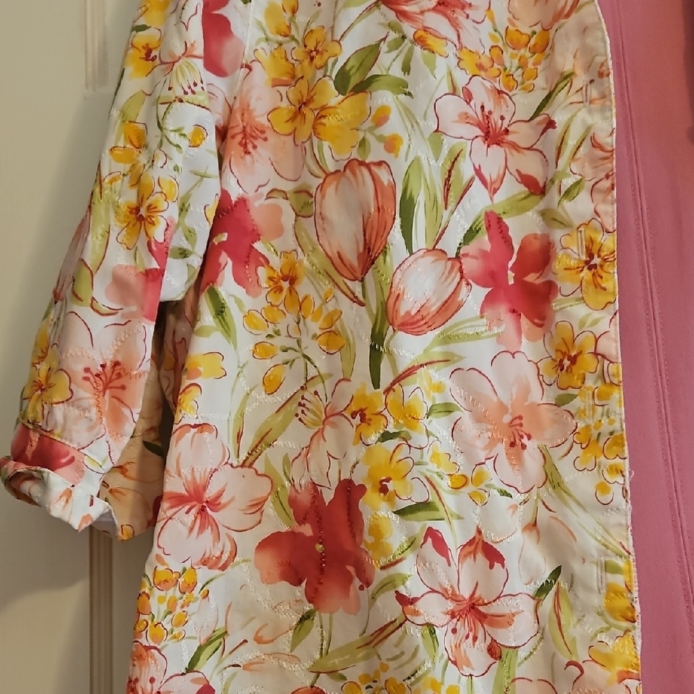 Bon Worth Floral Blouse - Pink, Yellow, Green - Picture 4 of 6